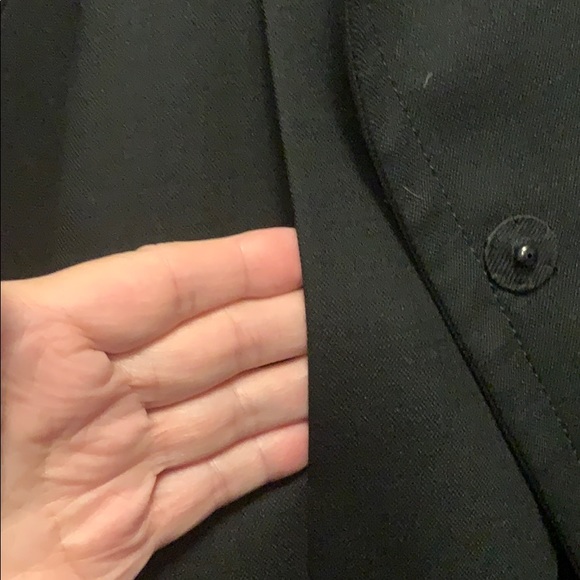 PRADA WOOL COAT BLACK SIZE 44 SNAPPED CLOSURE - Picture 13 of 15